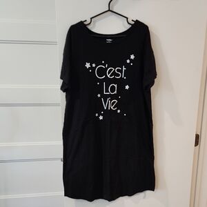 George Plus Black Cotton Top